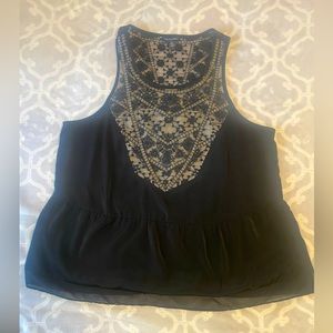 American eagle women’s black lace, tank top, size large. Excellent condition